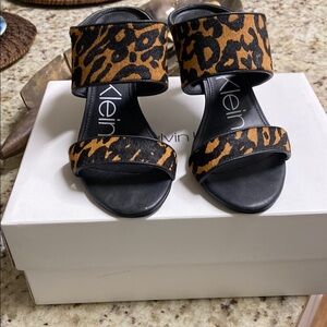Calvin Klein Leopard Print Heels
